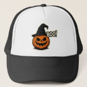 Funny & Scary Halloween Sticker Truckerkappe (Vorderseite)