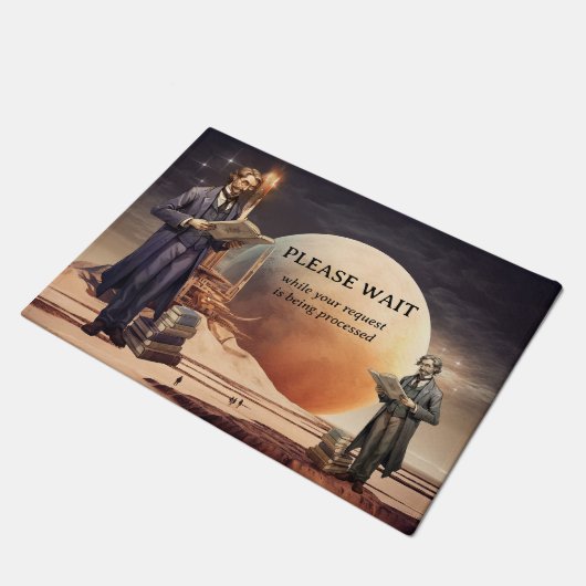 Funny ScFi Fantasy Fußmatte (Schrägansicht)