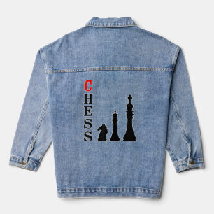 Funny Schach Board Game Shirt Spaß Set Player Ches Jeansjacke