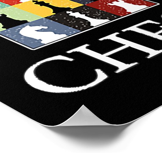 Funny Schach Board T-Shirt Game Spaß Set Player Sc Poster (Ecke)