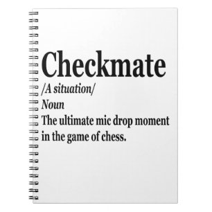 Funny Schach Checkmate Definition Schach Lover Notizblock