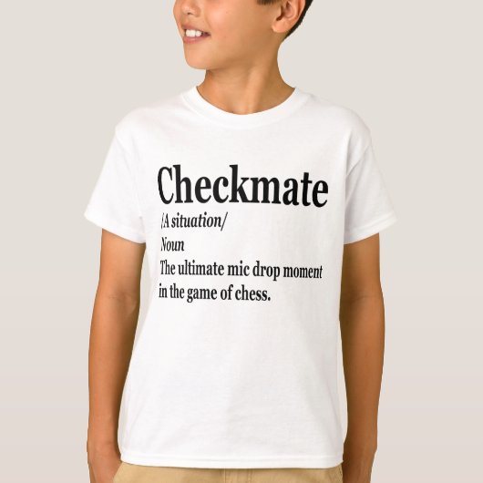 Funny Schach Checkmate Definition Schach Lover T-Shirt (Vorderseite)