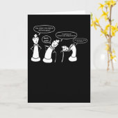 Funny Schach Figuren Karte (Gelbe Blume)