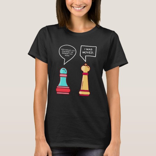 Funny Schach Figuren T-Shirt (Vorderseite)