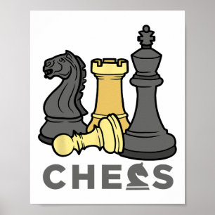 Funny Schach für Schach Lover Kids Boys Girls Cool Poster