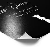 Funny Schach Geschenk Die Königin geht, wohin sie  Fotodruck (Ecke)