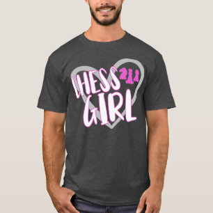 Funny Schach Girl Heart Schach Player T-Shirt