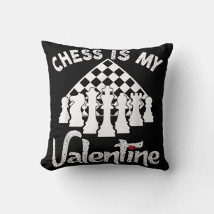 Funny Schach ist mein Valentine Coach Spieler Fan Kissen