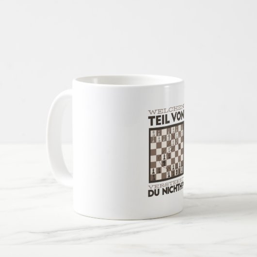 Funny Schach Kaffeetasse (Vorderseite Links)