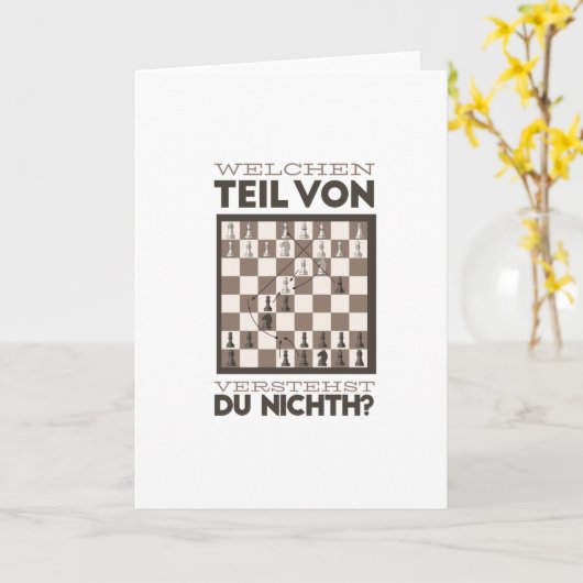 Funny Schach Karte (Gelbe Blume)