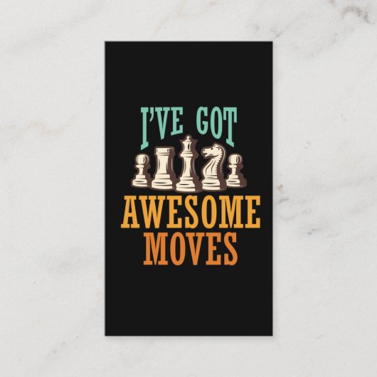 Funny Schach Spieler Geschenk für Schach Lauf Visitenkarte (Vorderseite)