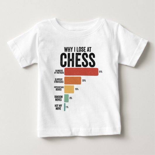 Funny Schach Sport Warum ich beim Schachspiel Retr Baby T-shirt (Vorderseite)