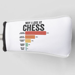 Funny Schach Sport Warum ich beim Schachspiel Retr Golf Headcover
