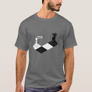 Funny Schach T-Shirt Ritter Schrei auf Pawn - für