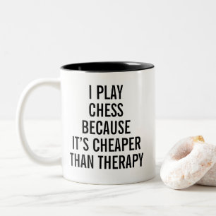 Funny Schach Therapie Zweifarbige Tasse