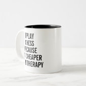 Funny Schach Therapie Zweifarbige Tasse (Vorderseite Links)