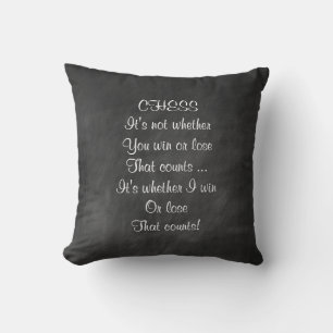Funny Schach Witz Geschenke Tafel Kissen