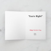 Funny Schachbretts Schach Liebe Spiele Valentine's Karte (Innenseite)