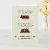 Funny Schachbretts Schach Liebe Spiele Valentine's Karte (Gelbe Blume)