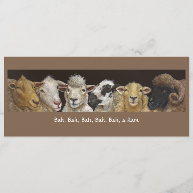 Funny Schafskarte (Vorderseite)