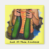 Funny Schau dir diese Zucchinis an Magnet (Vorne)