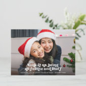 Funny Schau uns Weihnachten Volles Foto an | Grün (Stehend Vorderseite)