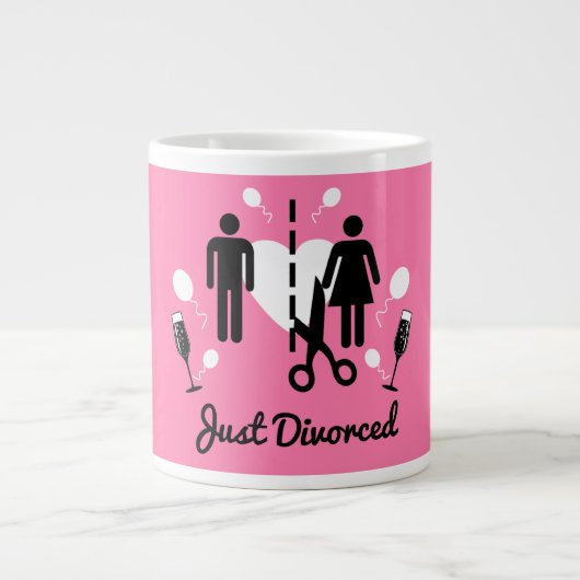 Funny Scheidung Beileid Geschenke Jumbo-Tasse (Vorderseite)