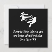 Funny Scheidung Beileid Geschenke Karte (Rückseite)