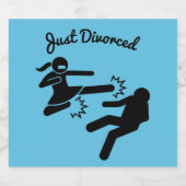 Funny Scheidung Beileid Geschenke Schaumweinetikett (Einzelnes Label)