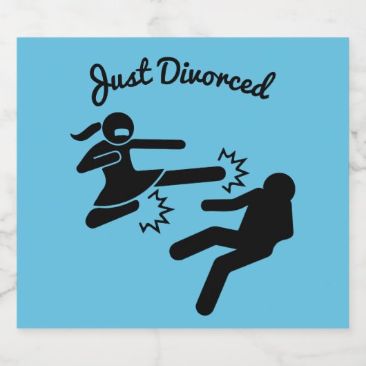 Funny Scheidung Beileid Geschenke Schaumweinetikett (Einzelnes Label)