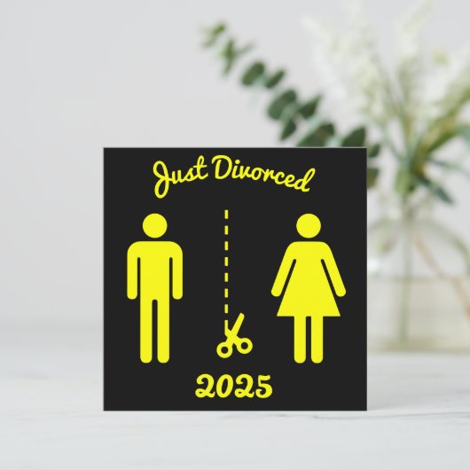 Funny Scheidung Beileid Party Karte (Stehend Vorderseite)