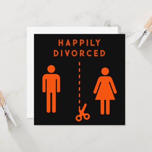 Funny Scheidung Beileid Party Karte (Vorderseite/Rückseite Beispiel)