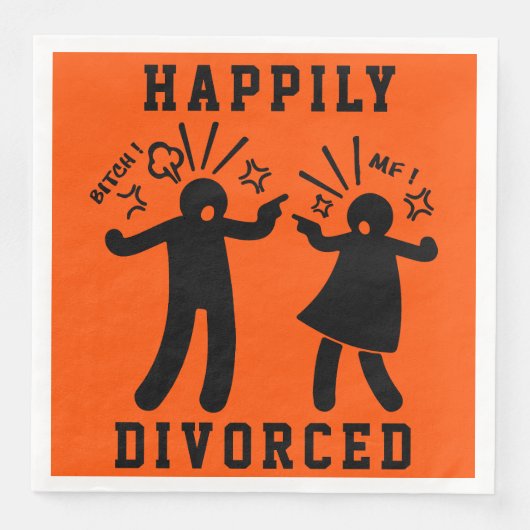 Funny Scheidung Beileid Party Serviette (Vorderseite)