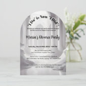 Funny Scheidung Freedom Celebration Single Glam Einladung (Stehend Vorderseite)