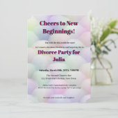 Funny Scheidung Freiheit jubelt nach Neuanfang Einladung (Stehend Vorderseite)