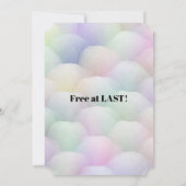 Funny Scheidung Freiheit jubelt nach Neuanfang Einladung (Rückseite)