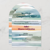 Funny Scheidung Freiheit jubelt nach Neuanfang Einladung (Vorne/Hinten)