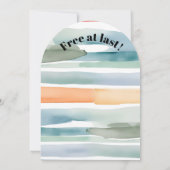 Funny Scheidung Freiheit jubelt nach Neuanfang Einladung (Rückseite)