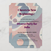 Funny Scheidung Freiheit jubelt nach Neuanfang Einladung (Vorne/Hinten)