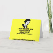 Funny Scheidung Karte (Rückseite)