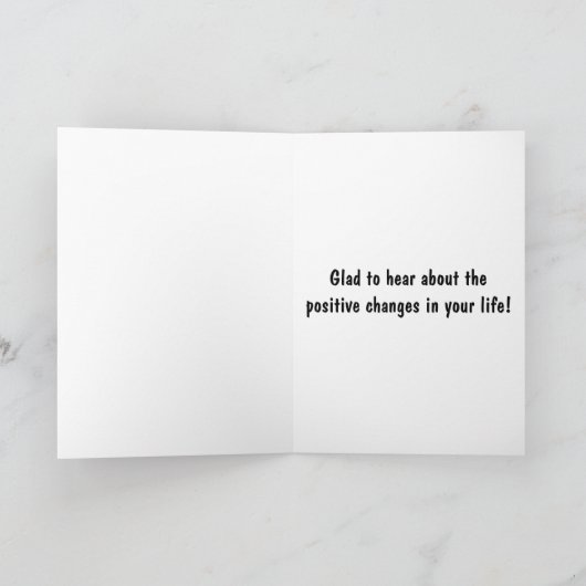 Funny Scheidung oder Aufbrechen Ermutigung Karte (Innenseite)