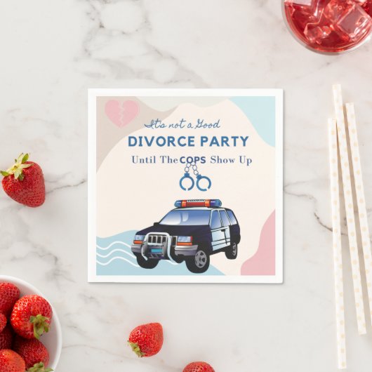 Funny Scheidung Party, bis die Polizisten auftauch Serviette (Beispiel)