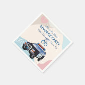 Funny Scheidung Party, bis die Polizisten auftauch Serviette (Ecke)