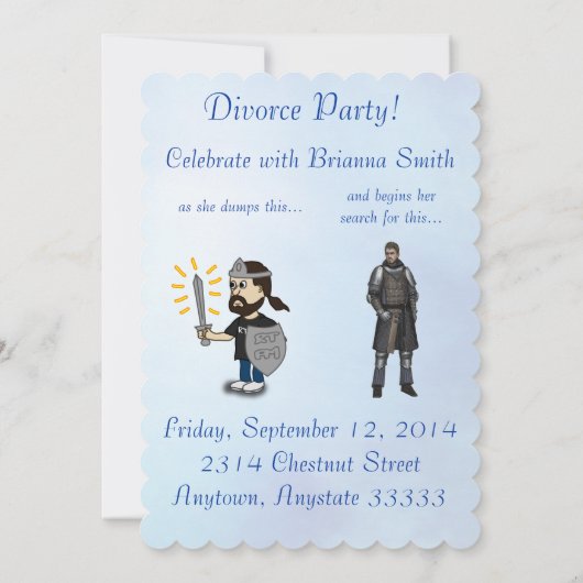 Funny Scheidung Party Einladung (Rückseite)