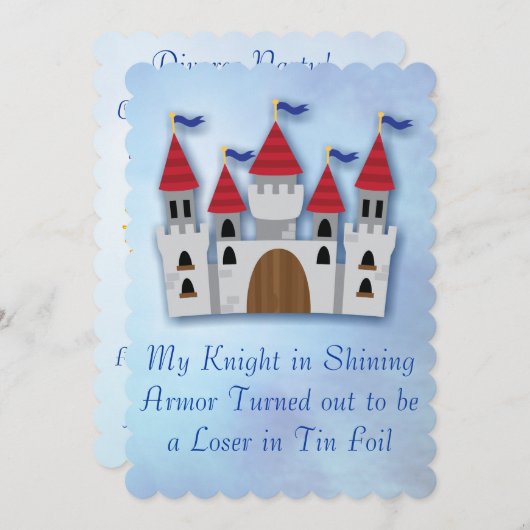 Funny Scheidung Party Einladung (Vorne/Hinten)