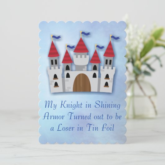 Funny Scheidung Party Einladung (Stehend Vorderseite)