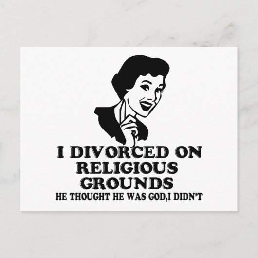 Funny Scheidung Postkarte (Vorderseite)