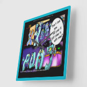 Funny Scheidung Square Wall Clock Quadratische Wanduhr (Winkel)