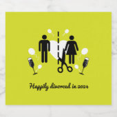 Funny Scheidung Survivor Beileid Schaumweinetikett (Einzelnes Label)