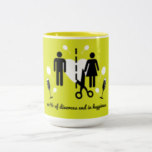 Funny Scheidung Survivor Beileid Zweifarbige Tasse